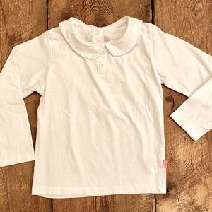 JoJo Maman BéBé Peter Pan collar top girls 5/6